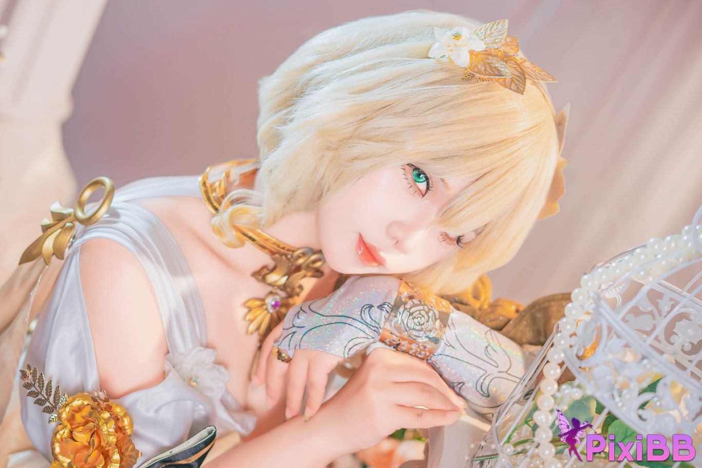 Cosplayer Pyon Pyoncos peon Aglaea HonkaiStar Rail Iron collapse aglaia PixiBB.COM 023