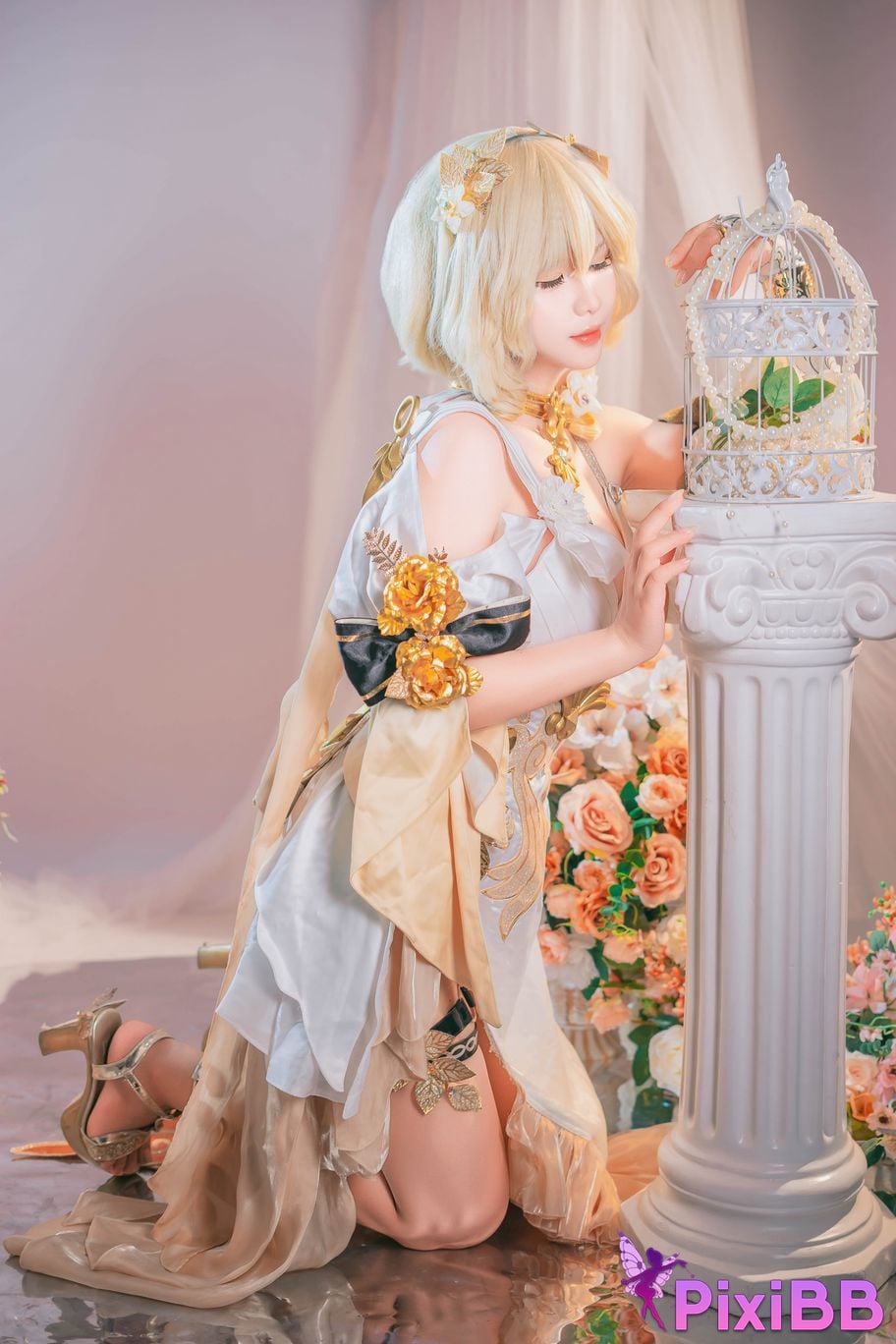 Cosplayer Pyon Pyoncos peon Aglaea HonkaiStar Rail Iron collapse aglaia PixiBB.COM 034