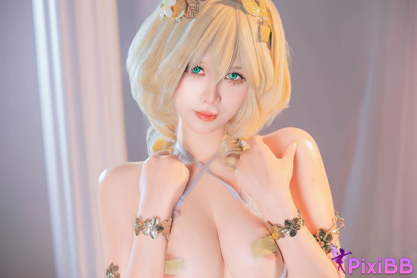 Cosplayer Pyon Pyoncos peon Aglaea HonkaiStar Rail Iron collapse aglaia PixiBB.COM 035