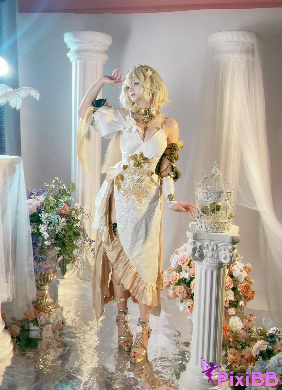 Cosplayer Pyon Pyoncos peon Aglaea HonkaiStar Rail Iron collapse aglaia PixiBB.COM 054