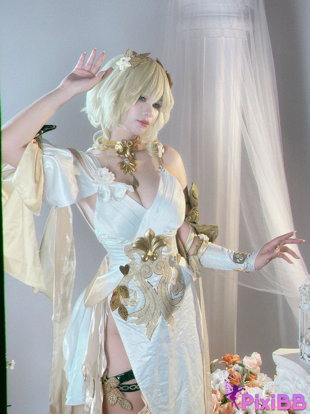 Cosplayer Pyon Pyoncos peon Aglaea HonkaiStar Rail Iron collapse aglaia PixiBB.COM 055