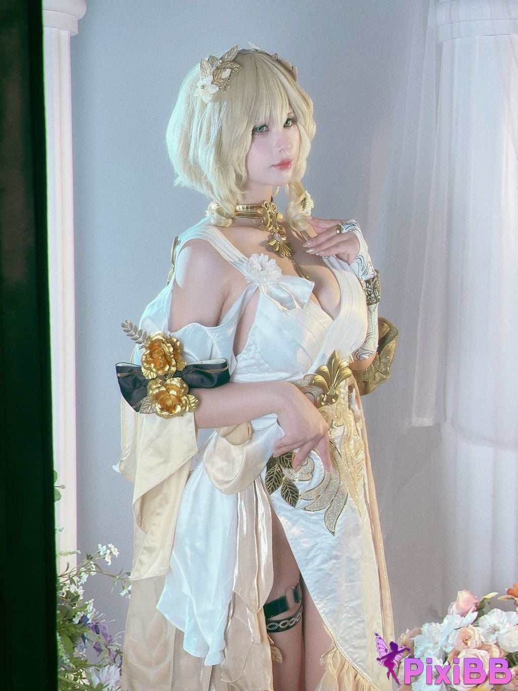 Cosplayer Pyon Pyoncos peon Aglaea HonkaiStar Rail Iron collapse aglaia PixiBB.COM 057