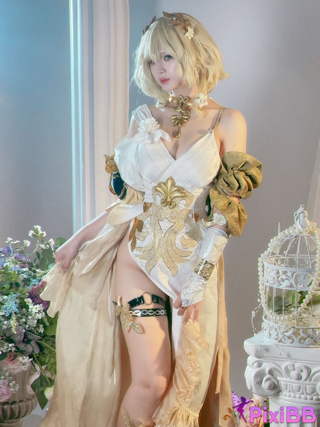 Cosplayer Pyon Pyoncos peon Aglaea HonkaiStar Rail Iron collapse aglaia PixiBB.COM 059