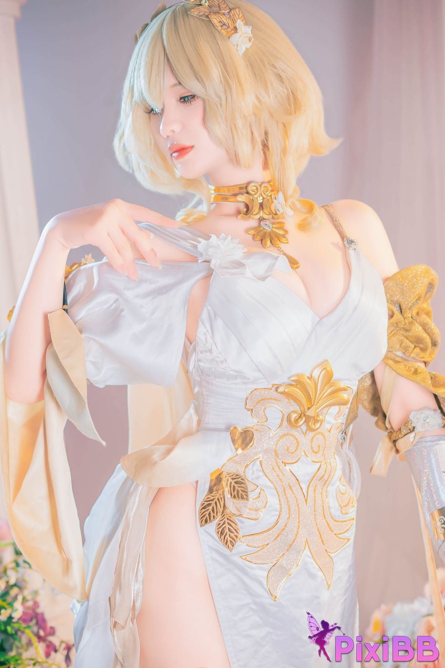 Cosplayer Pyon Pyoncos peon Aglaea HonkaiStar Rail Iron collapse aglaia PixiBB.COM 067