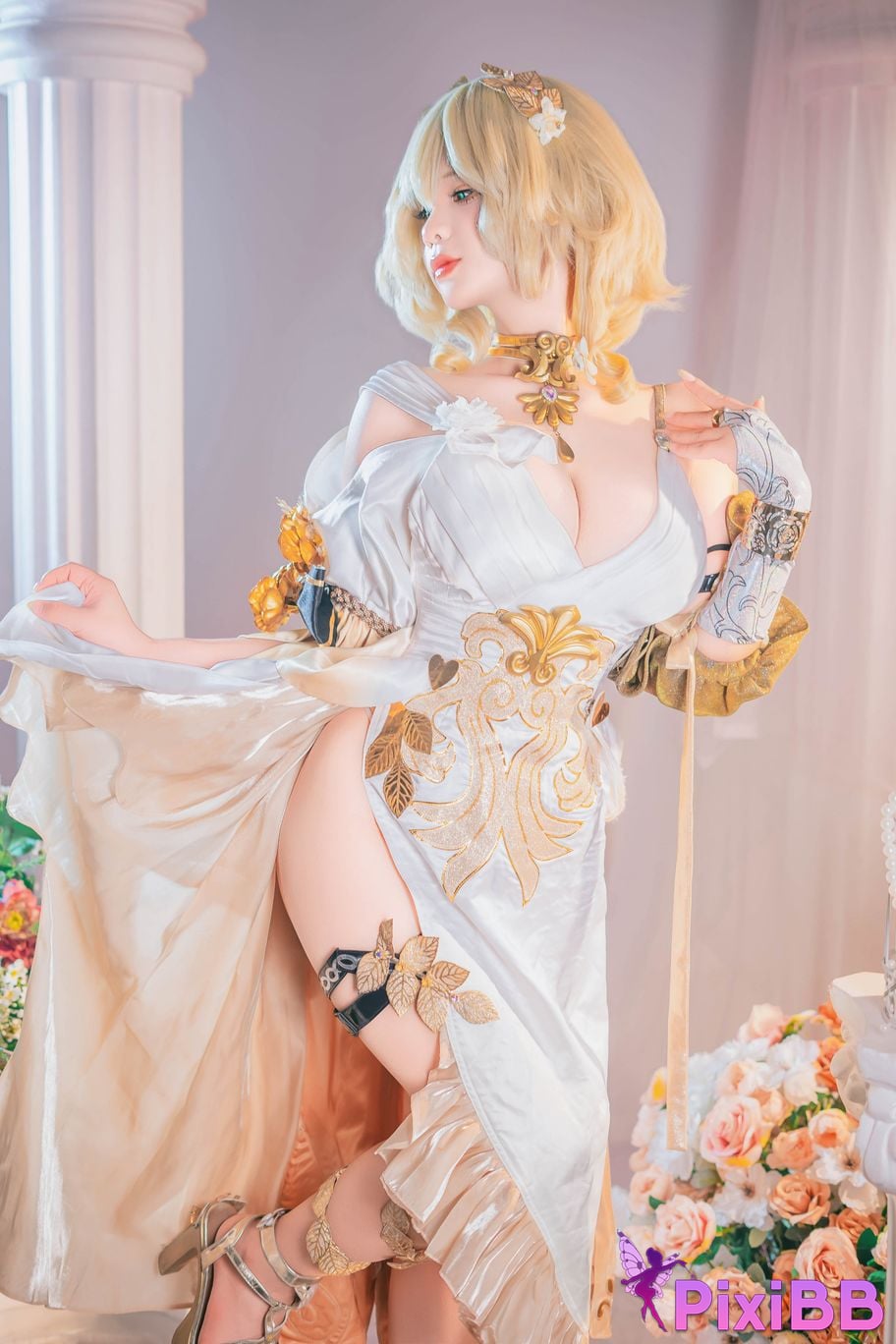 Cosplayer Pyon Pyoncos peon Aglaea HonkaiStar Rail Iron collapse aglaia PixiBB.COM 078