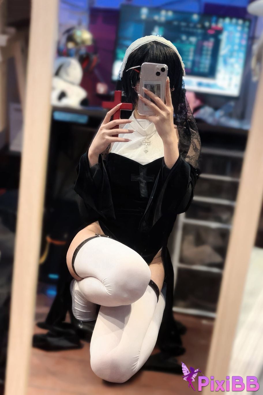 Cosplayer Nagi Shimizu nuns prayer PixiBB.COM 006