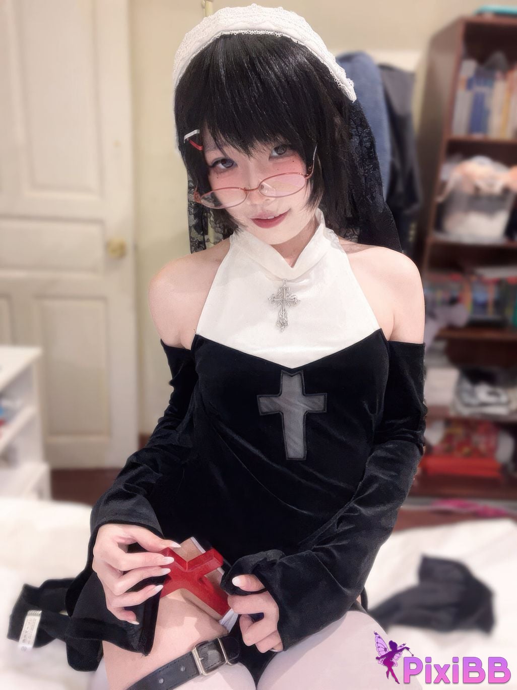 Cosplayer Nagi Shimizu nuns prayer PixiBB.COM 013