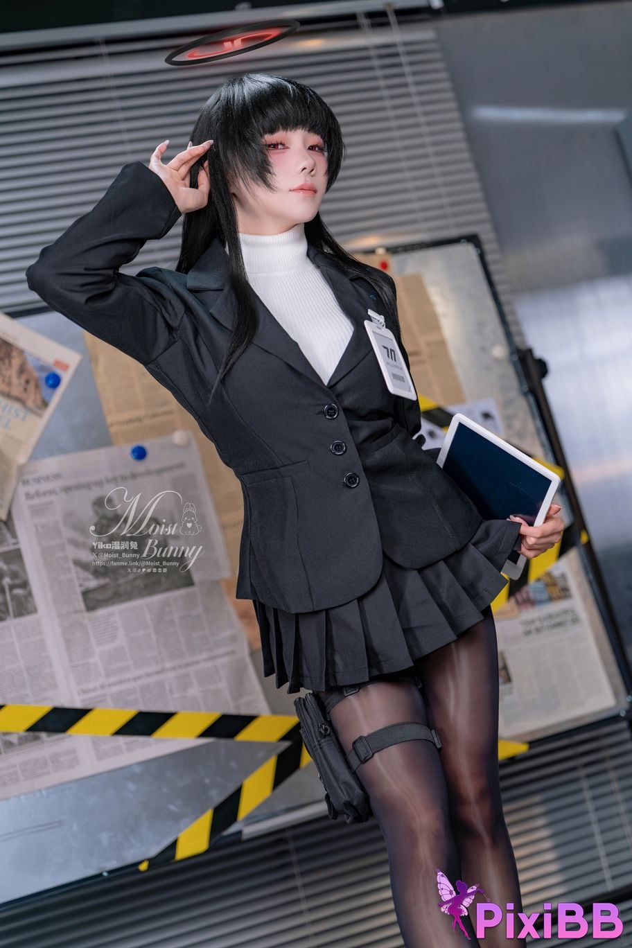 Cosplayer Sticky Dumpling Rabbit 2026 Year 02 monthly works Azure Archives Rion Moon PixiBB.COM 012