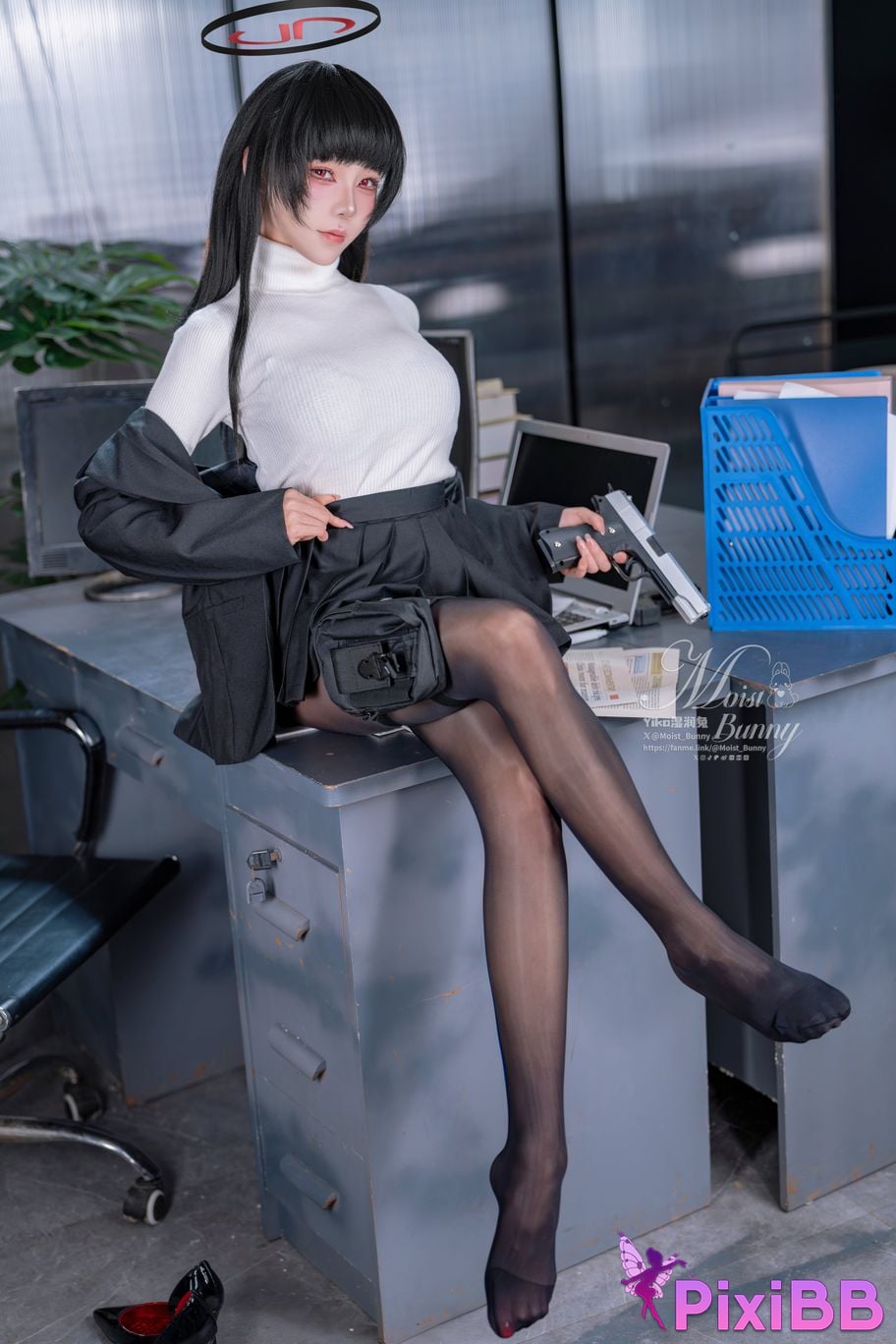 Cosplayer Sticky Dumpling Rabbit 2026 Year 02 monthly works Azure Archives Rion Moon PixiBB.COM 015