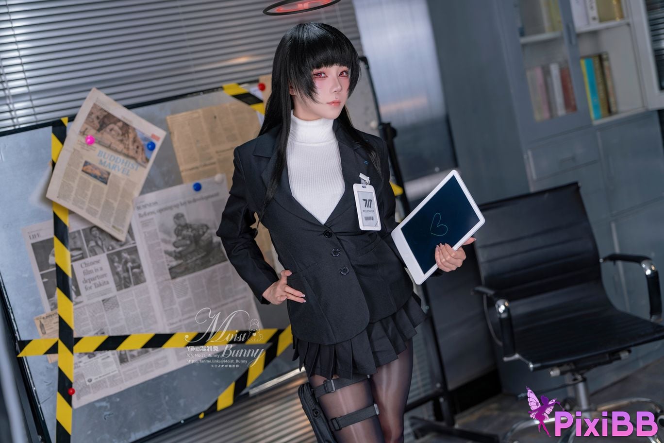 Cosplayer Sticky Dumpling Rabbit 2026 Year 02 monthly works Azure Archives Rion Moon PixiBB.COM 023