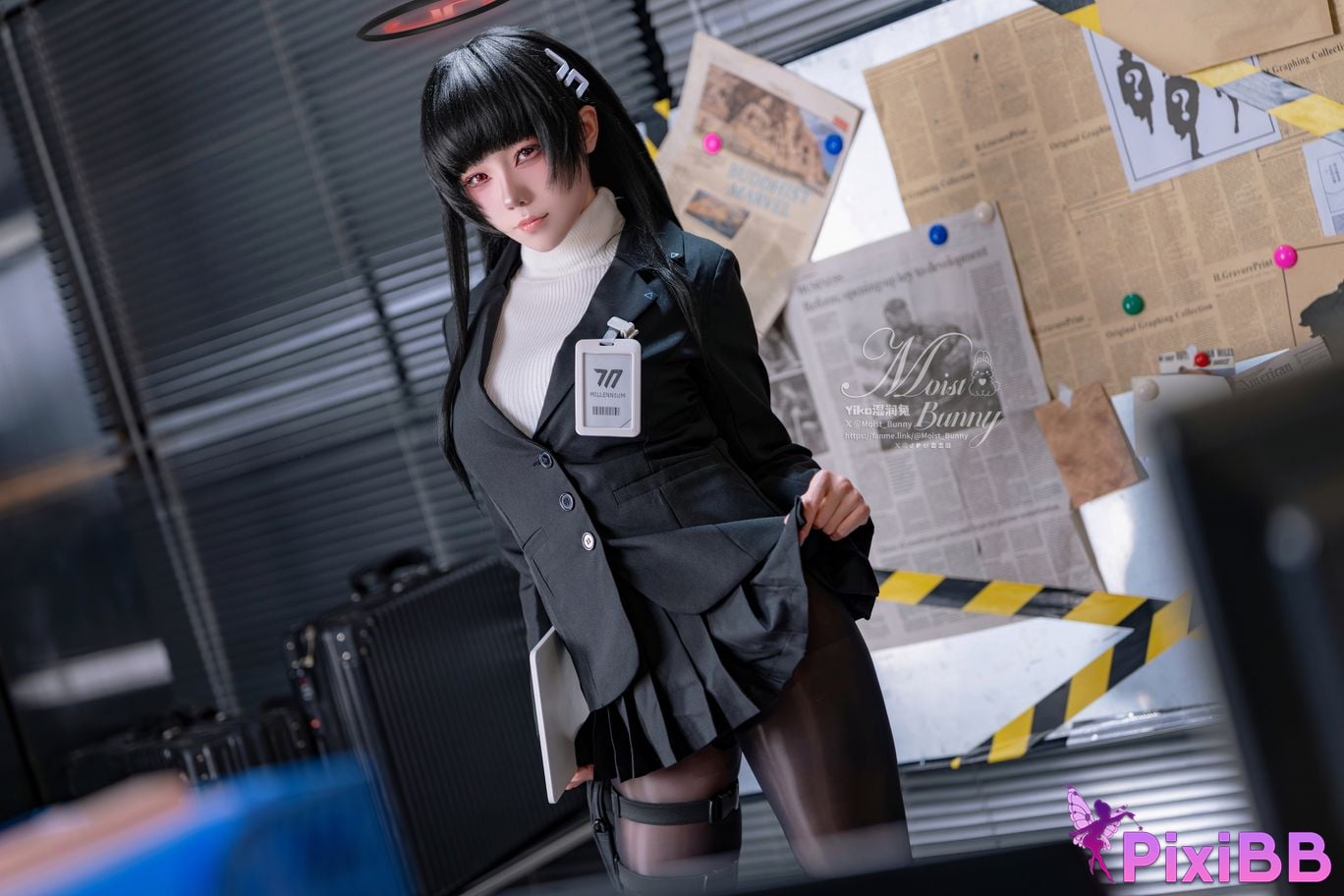 Cosplayer Sticky Dumpling Rabbit 2026 Year 02 monthly works Azure Archives Rion Moon PixiBB.COM 034