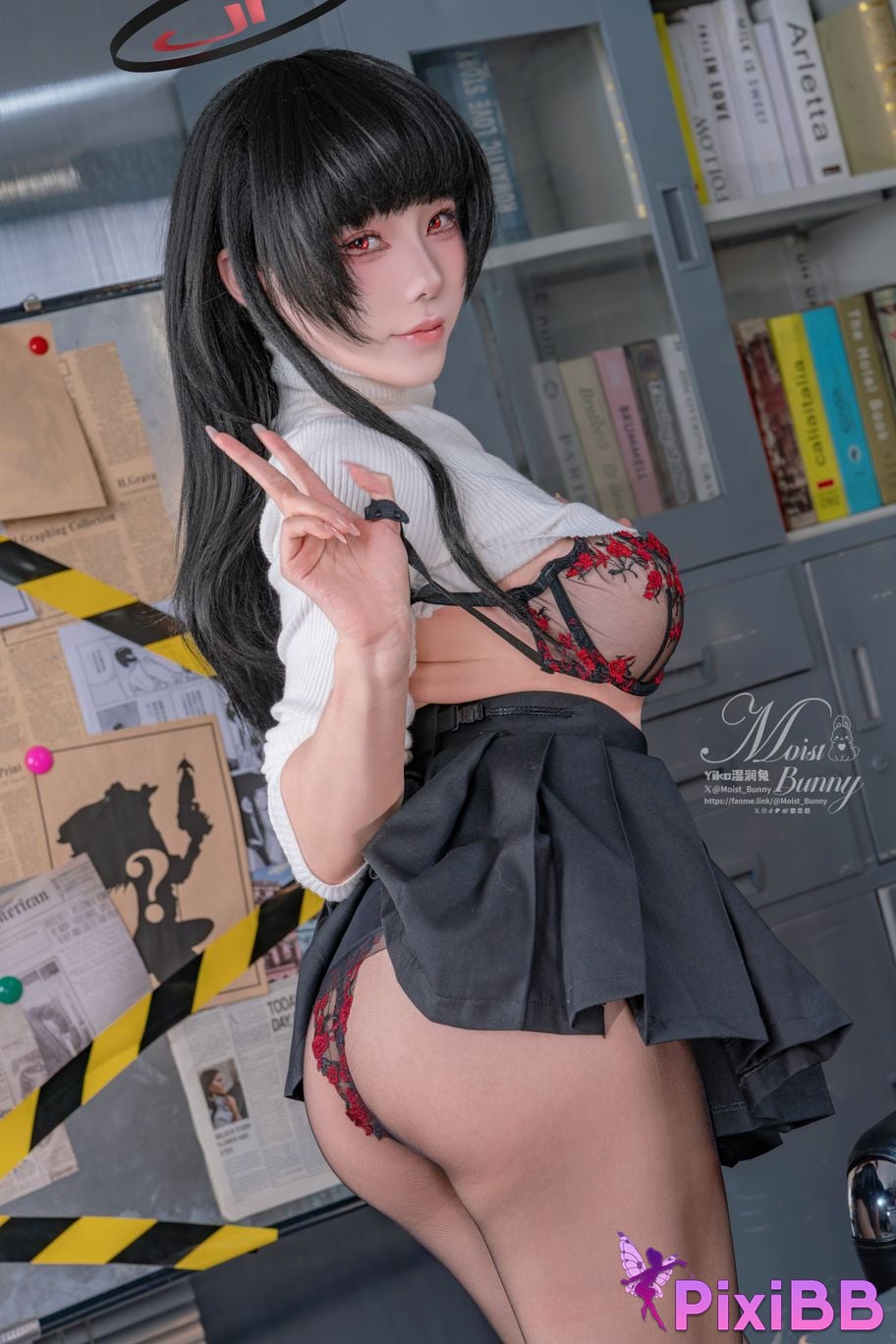 Cosplayer Sticky Dumpling Rabbit 2026 Year 02 monthly works Azure Archives Rion Moon PixiBB.COM 035