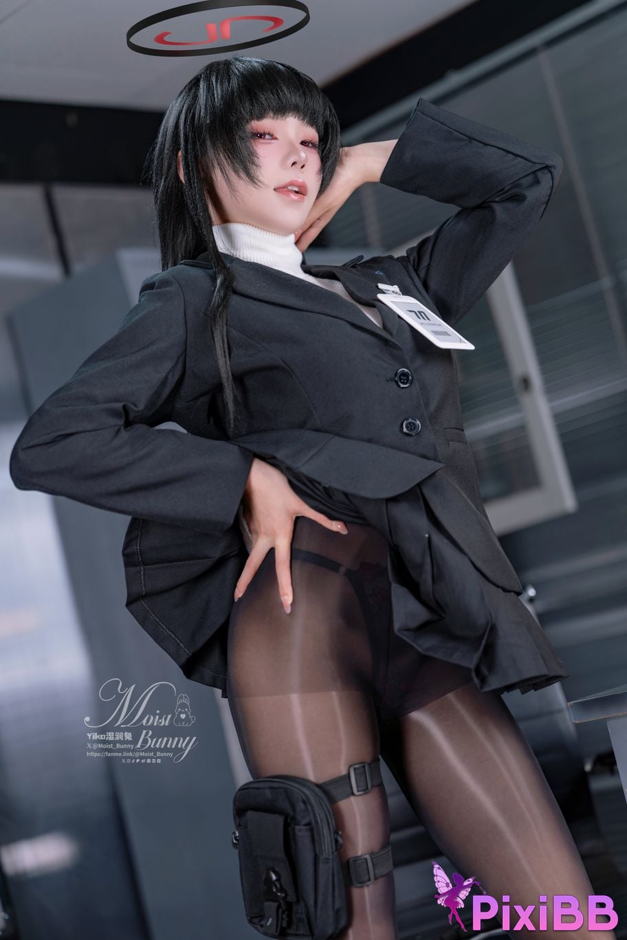 Cosplayer Sticky Dumpling Rabbit 2026 Year 02 monthly works Azure Archives Rion Moon PixiBB.COM 067