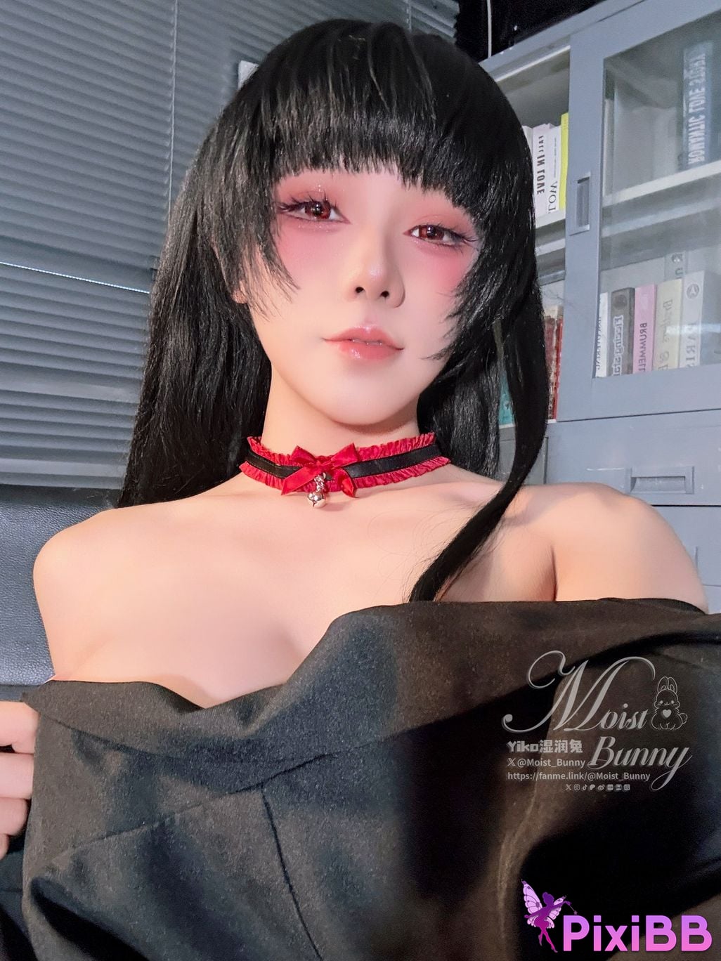 Cosplayer Sticky Dumpling Rabbit 2026 Year 02 monthly works Azure Archives Rion Moon PixiBB.COM 091