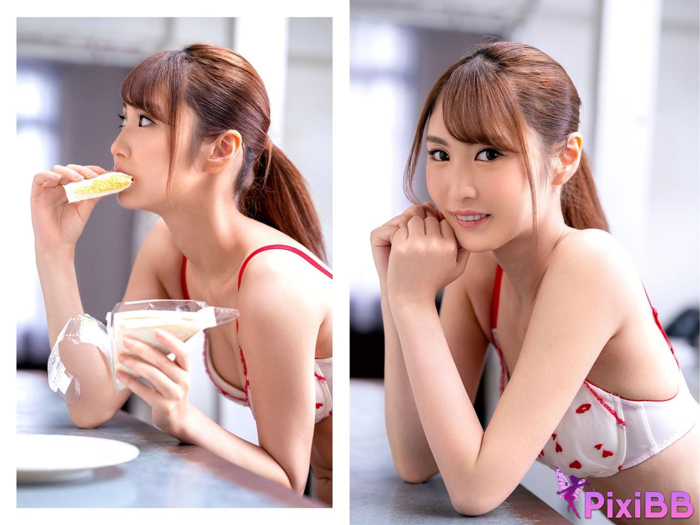 Japanese Idol Ako Shiraishi noir et blanc Gravure photo book PixiBB.COM 006