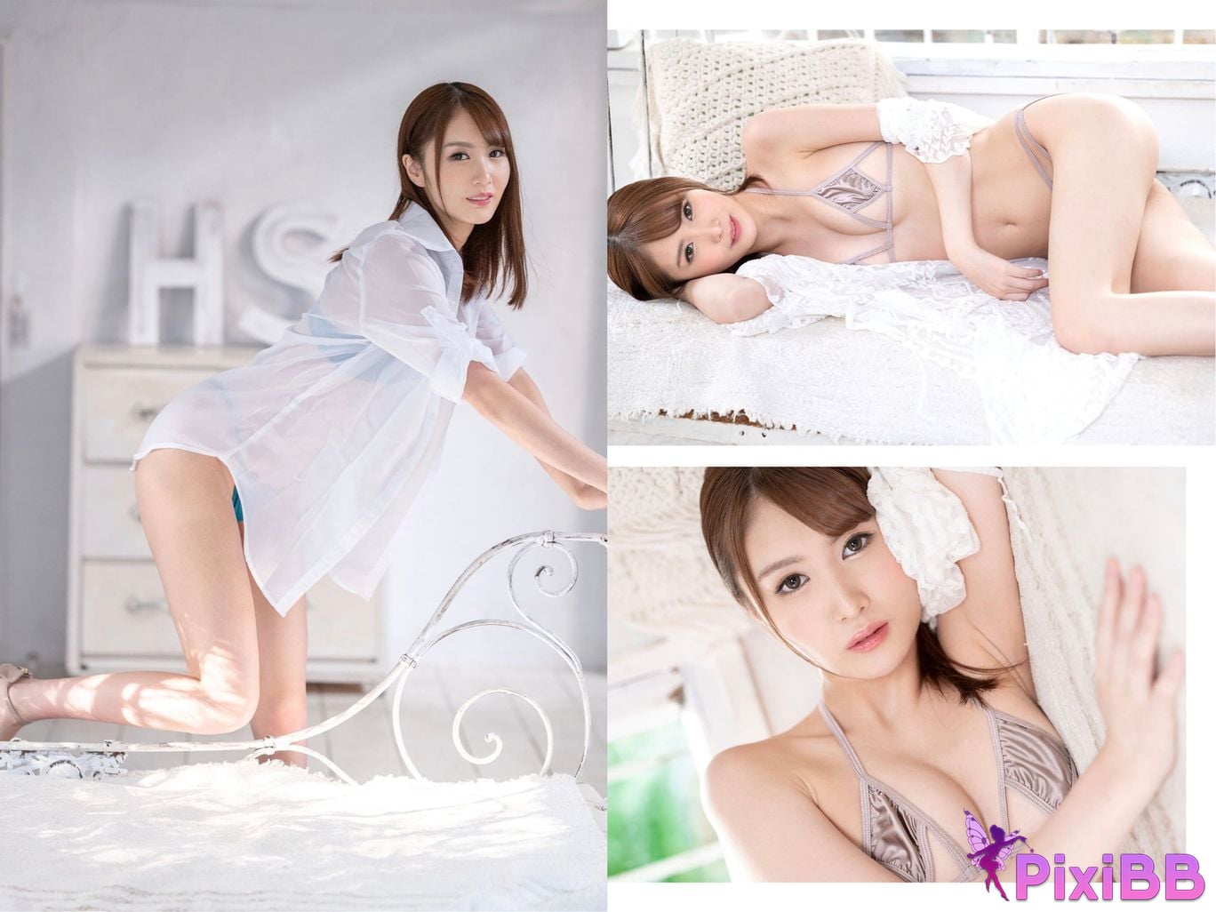 Japanese Idol Ako Shiraishi noir et blanc Gravure photo book PixiBB.COM 013