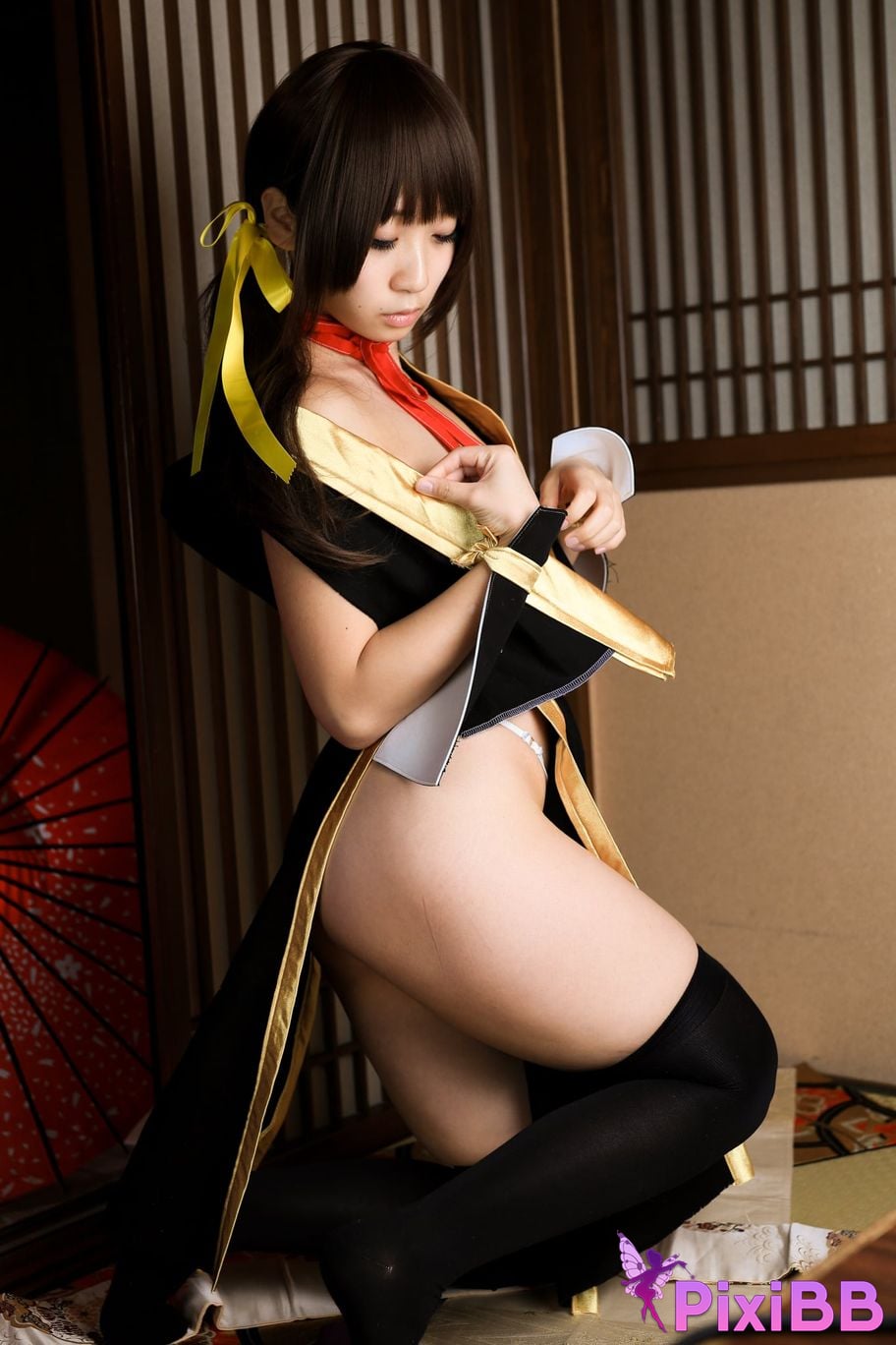 Japanese Idol Moe Iori Kasumi stomach character too degree PixiBB.COM 013