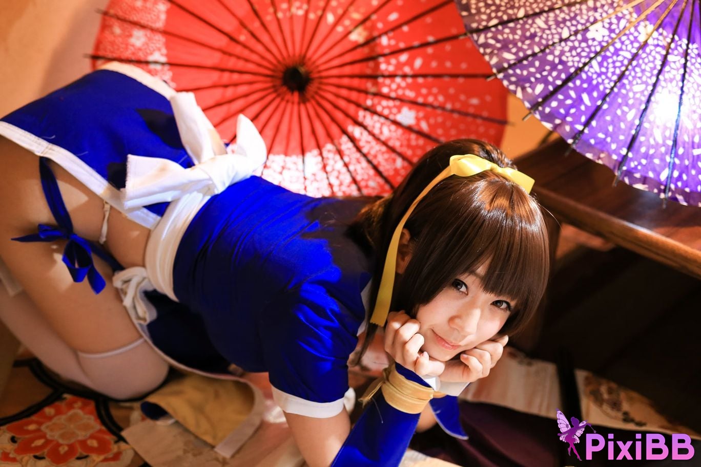 Japanese Idol Moe Iori Kasumi stomach character too degree PixiBB.COM 022