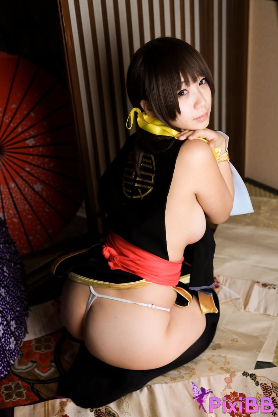 Japanese Idol Moe Iori Kasumi stomach character too degree PixiBB.COM 024