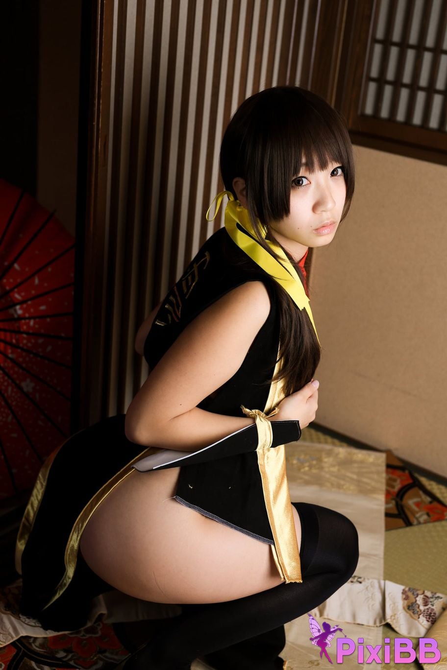 Japanese Idol Moe Iori Kasumi stomach character too degree PixiBB.COM 035