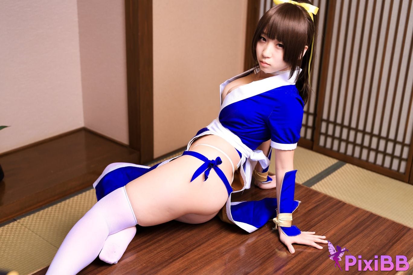 Japanese Idol Moe Iori Kasumi stomach character too degree PixiBB.COM 051