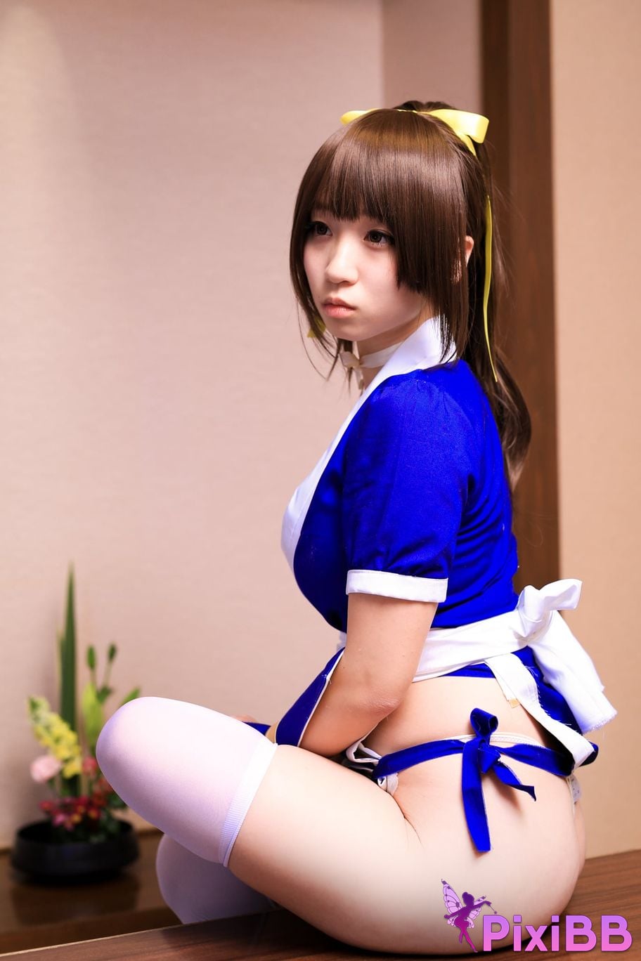 Japanese Idol Moe Iori Kasumi stomach character too degree PixiBB.COM 065