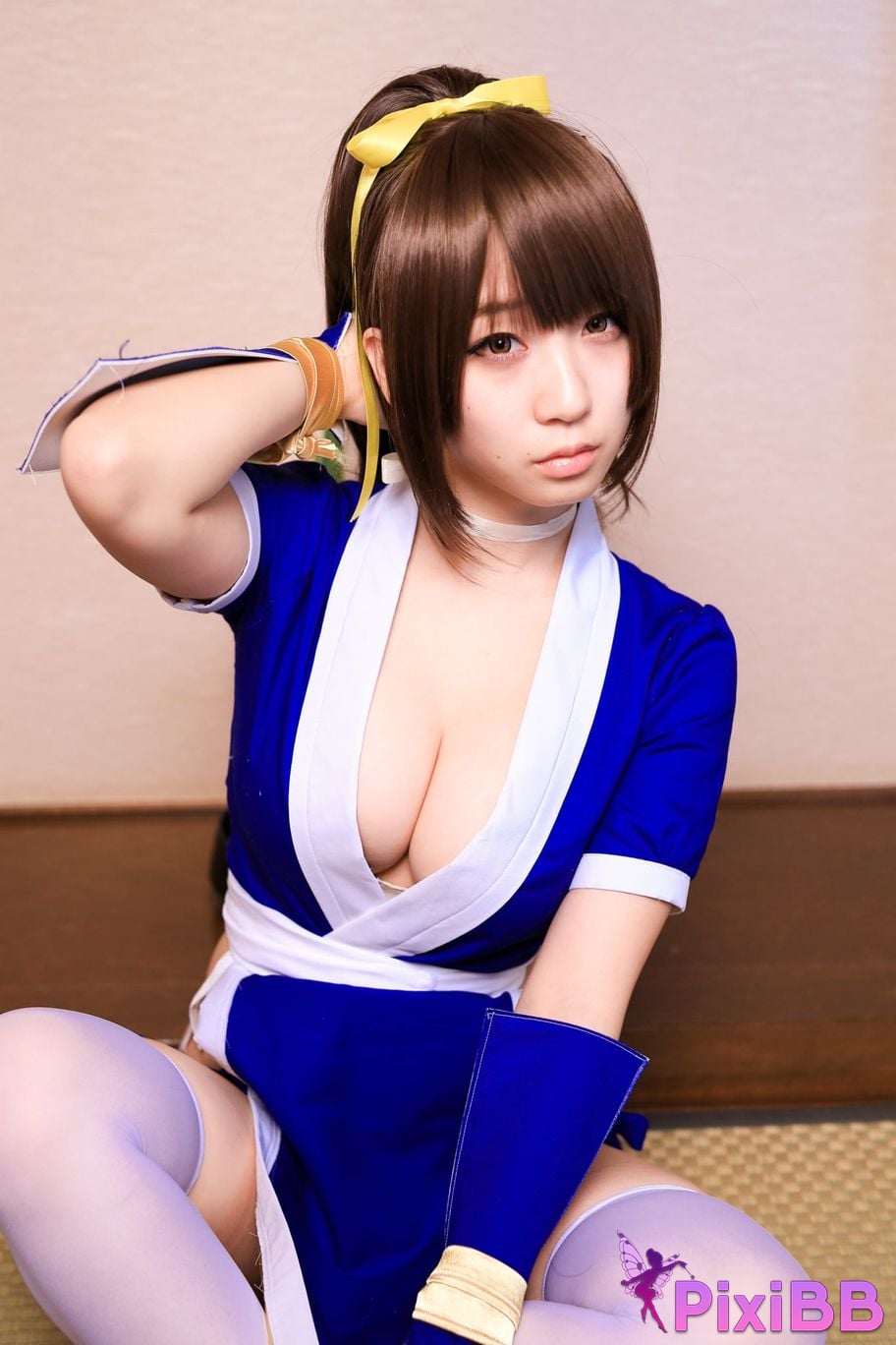 Japanese Idol Moe Iori Kasumi stomach character too degree PixiBB.COM 098