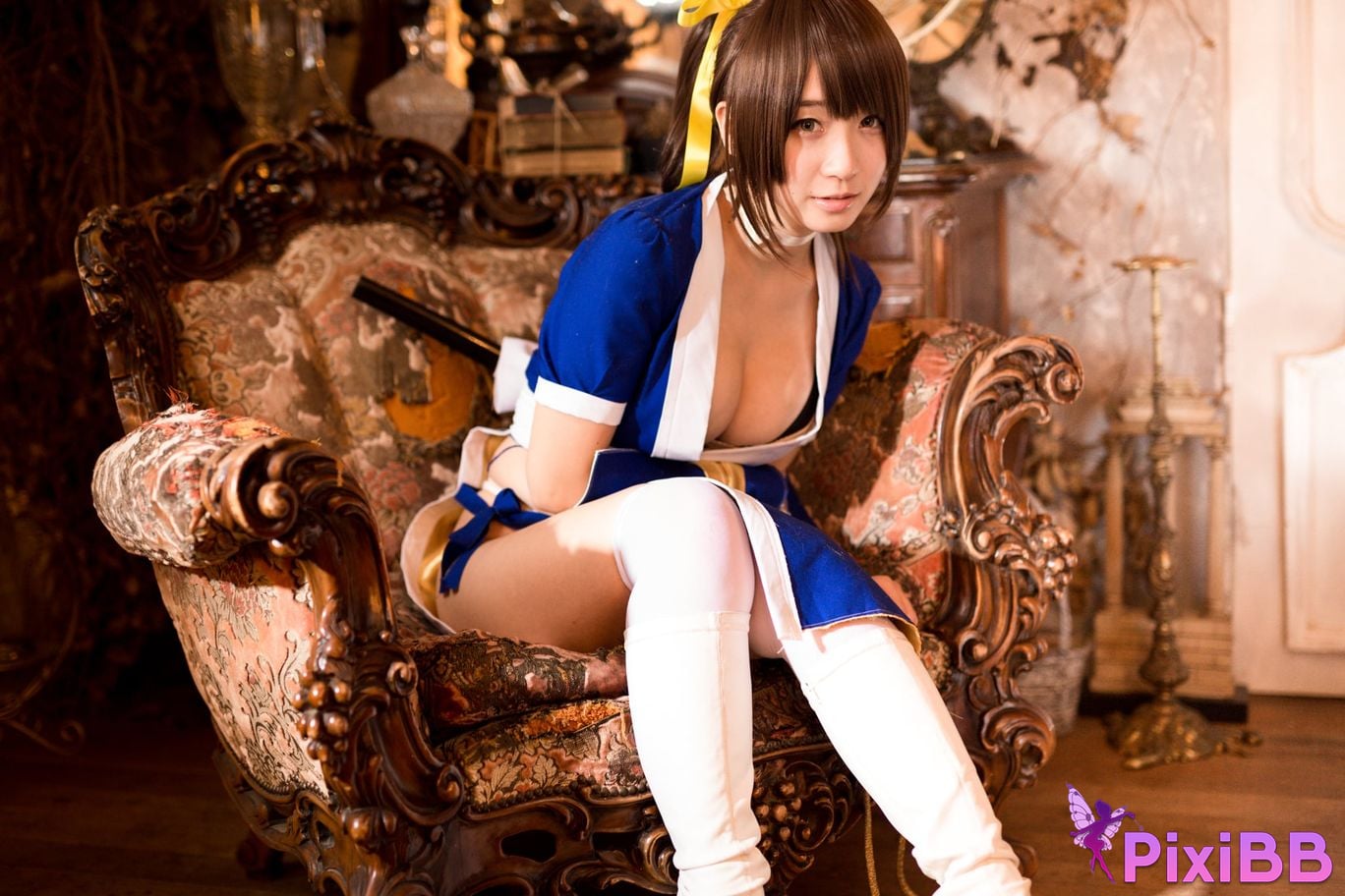 Japanese Idol Moe Iori Kasumi stomach character too degree PixiBB.COM 155