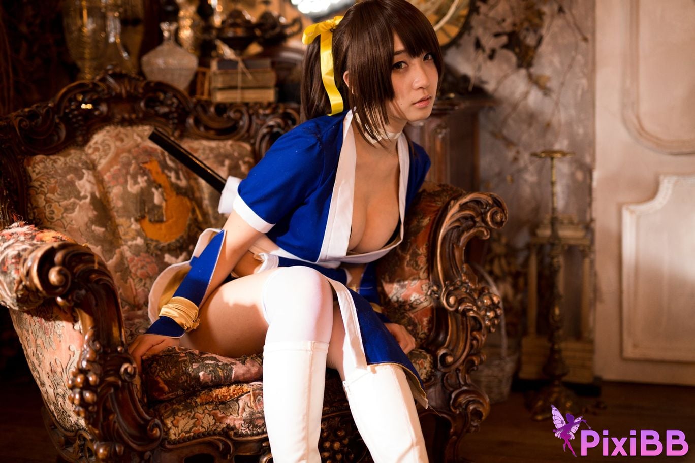 Japanese Idol Moe Iori Kasumi stomach character too degree PixiBB.COM 156