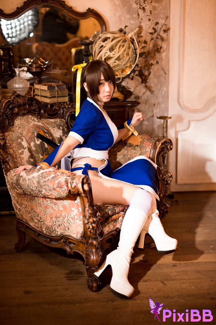 Japanese Idol Moe Iori Kasumi stomach character too degree PixiBB.COM 158