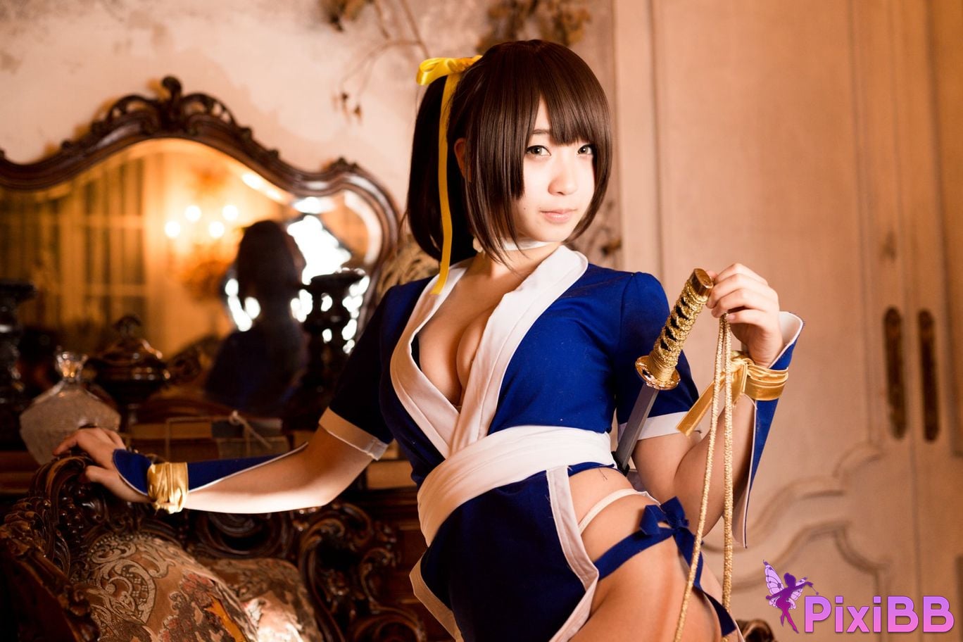 Japanese Idol Moe Iori Kasumi stomach character too degree PixiBB.COM 162