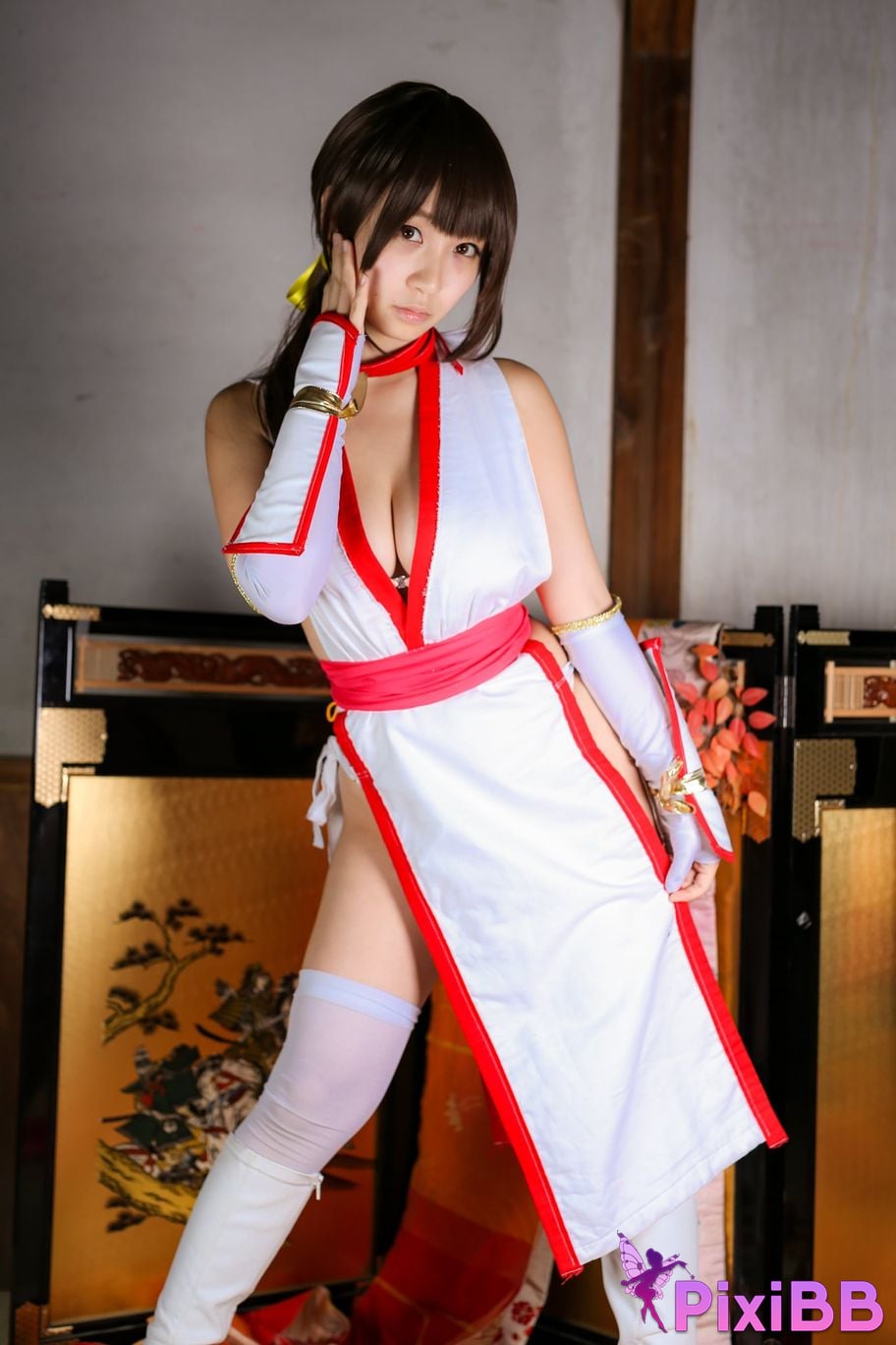 Japanese Idol Moe Iori Kasumi stomach character too degree PixiBB.COM 233