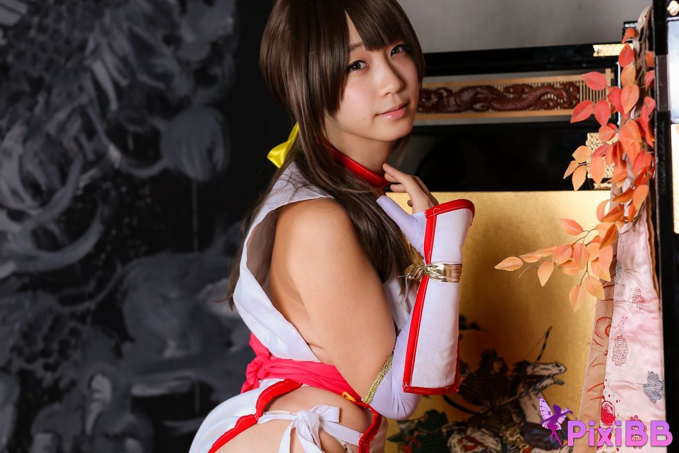 Japanese Idol Moe Iori Kasumi stomach character too degree PixiBB.COM 234