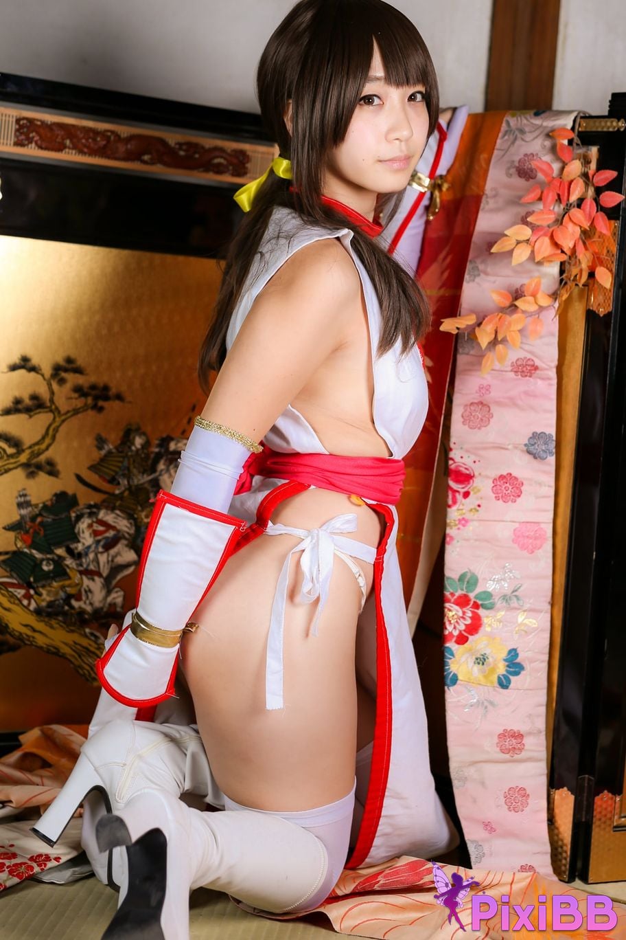 Japanese Idol Moe Iori Kasumi stomach character too degree PixiBB.COM 242