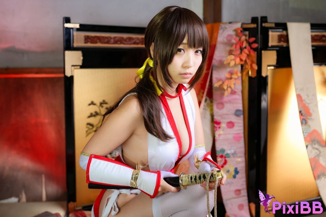 Japanese Idol Moe Iori Kasumi stomach character too degree PixiBB.COM 303