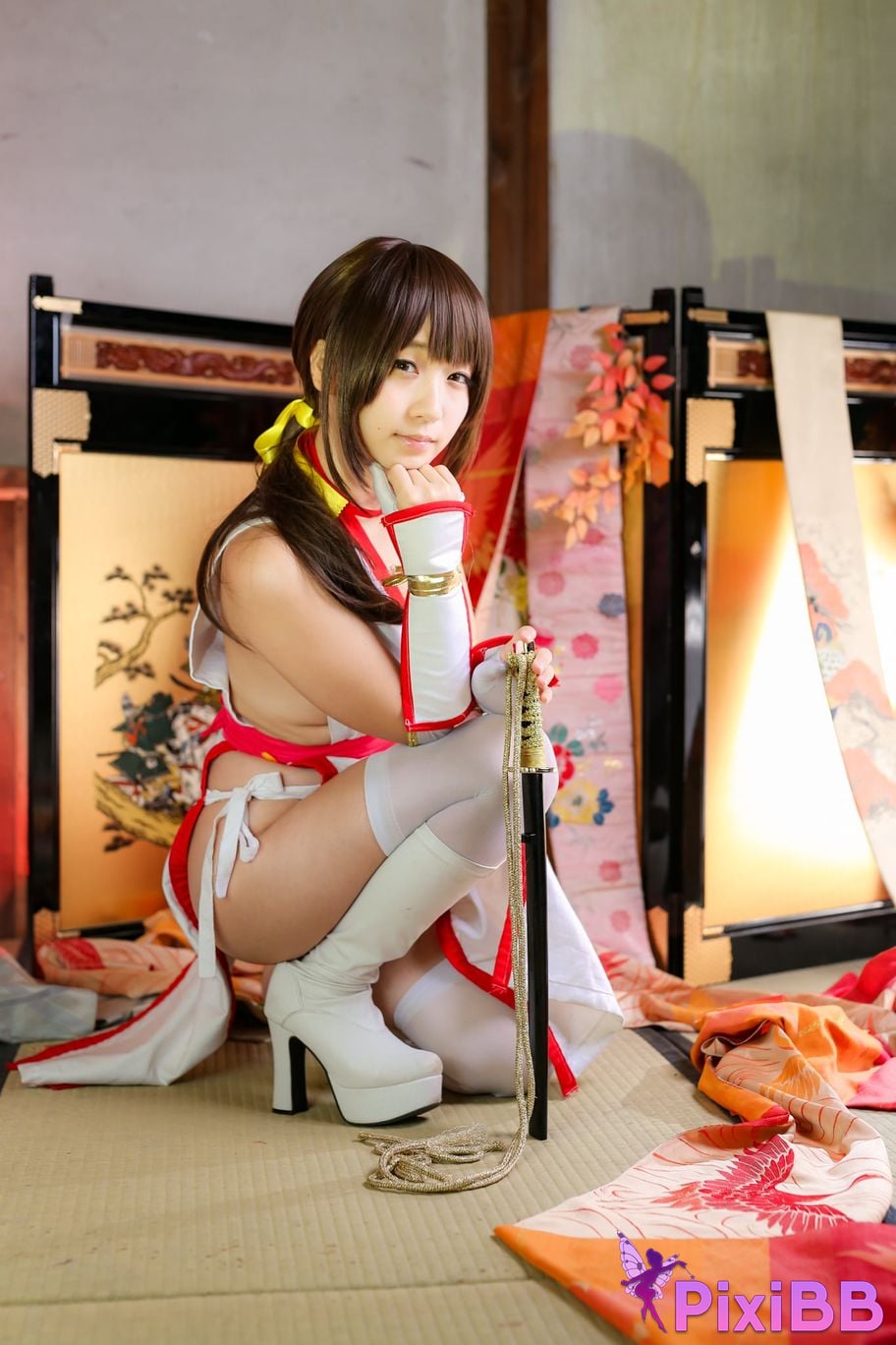 Japanese Idol Moe Iori Kasumi stomach character too degree PixiBB.COM 304