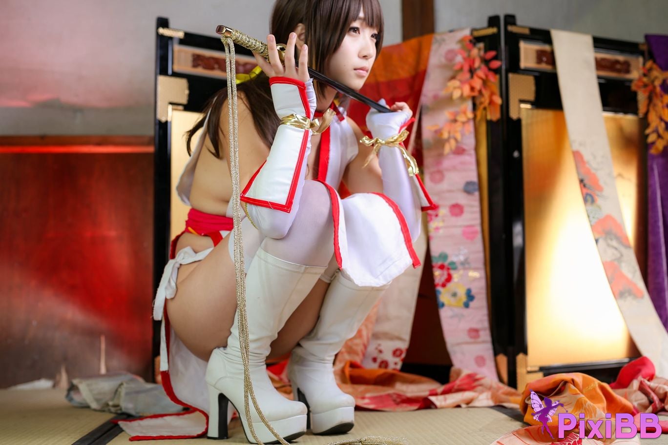 Japanese Idol Moe Iori Kasumi stomach character too degree PixiBB.COM 307