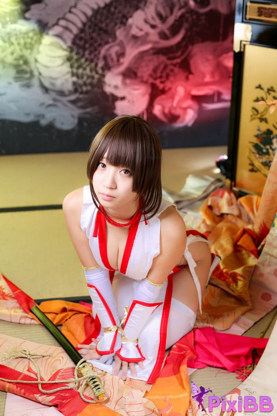 Japanese Idol Moe Iori Kasumi stomach character too degree PixiBB.COM 318