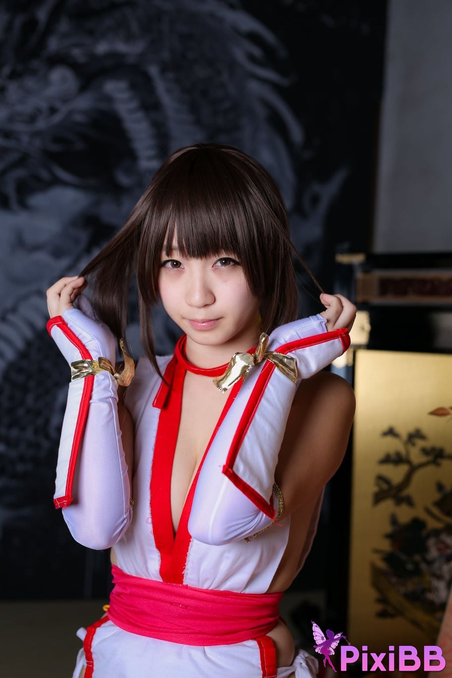 Japanese Idol Moe Iori Kasumi stomach character too degree PixiBB.COM 326