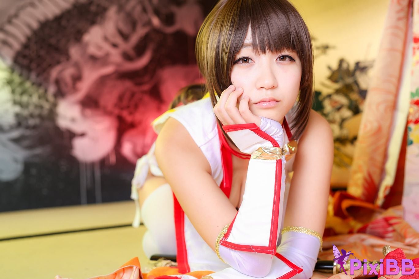 Japanese Idol Moe Iori Kasumi stomach character too degree PixiBB.COM 327