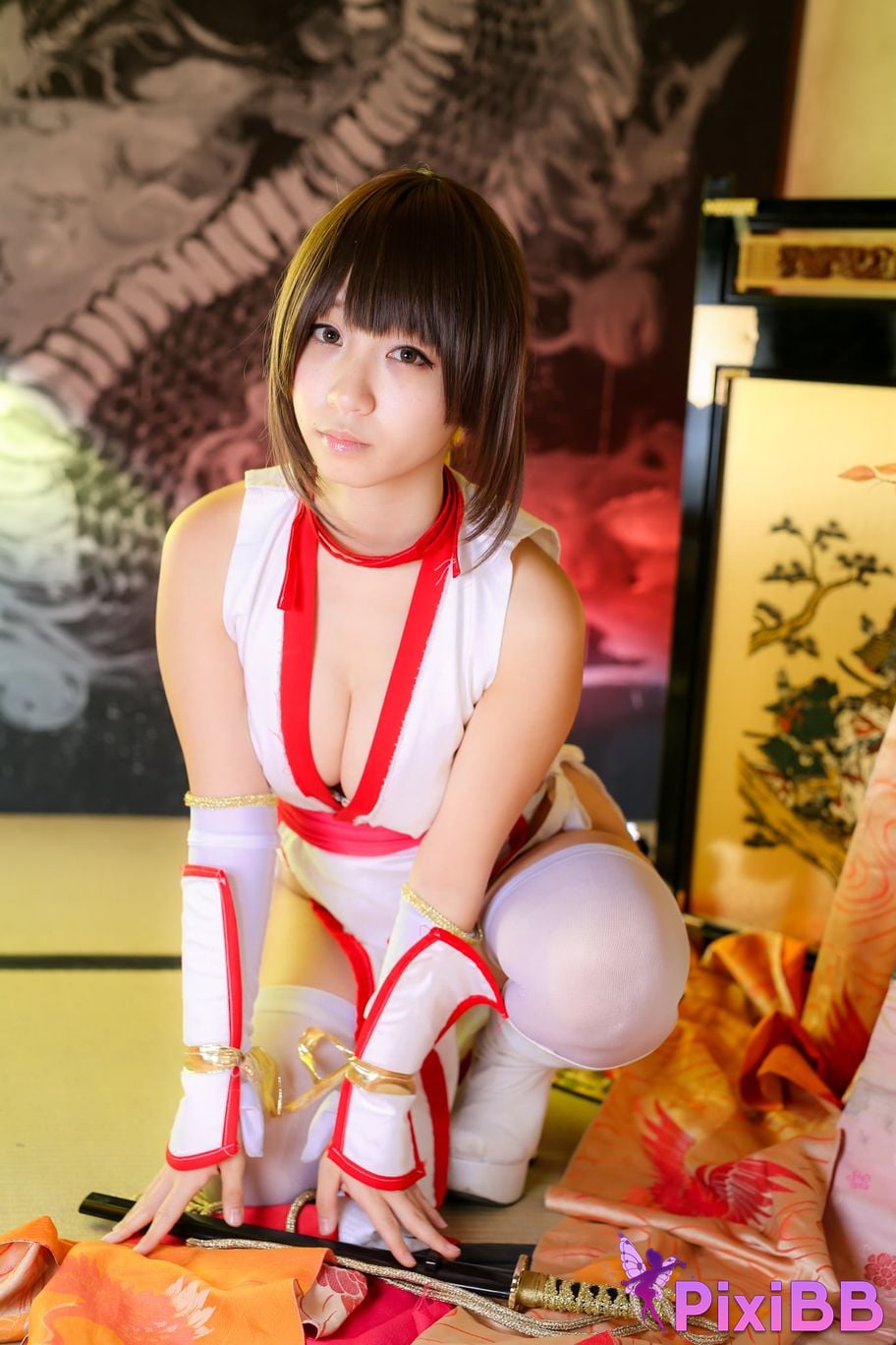 Japanese Idol Moe Iori Kasumi stomach character too degree PixiBB.COM 332