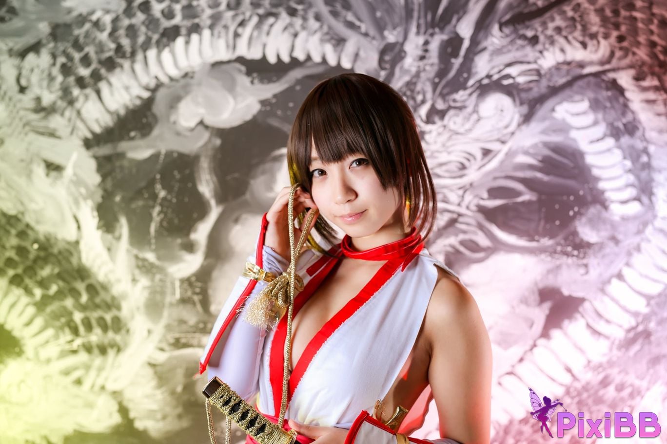 Japanese Idol Moe Iori Kasumi stomach character too degree PixiBB.COM 342