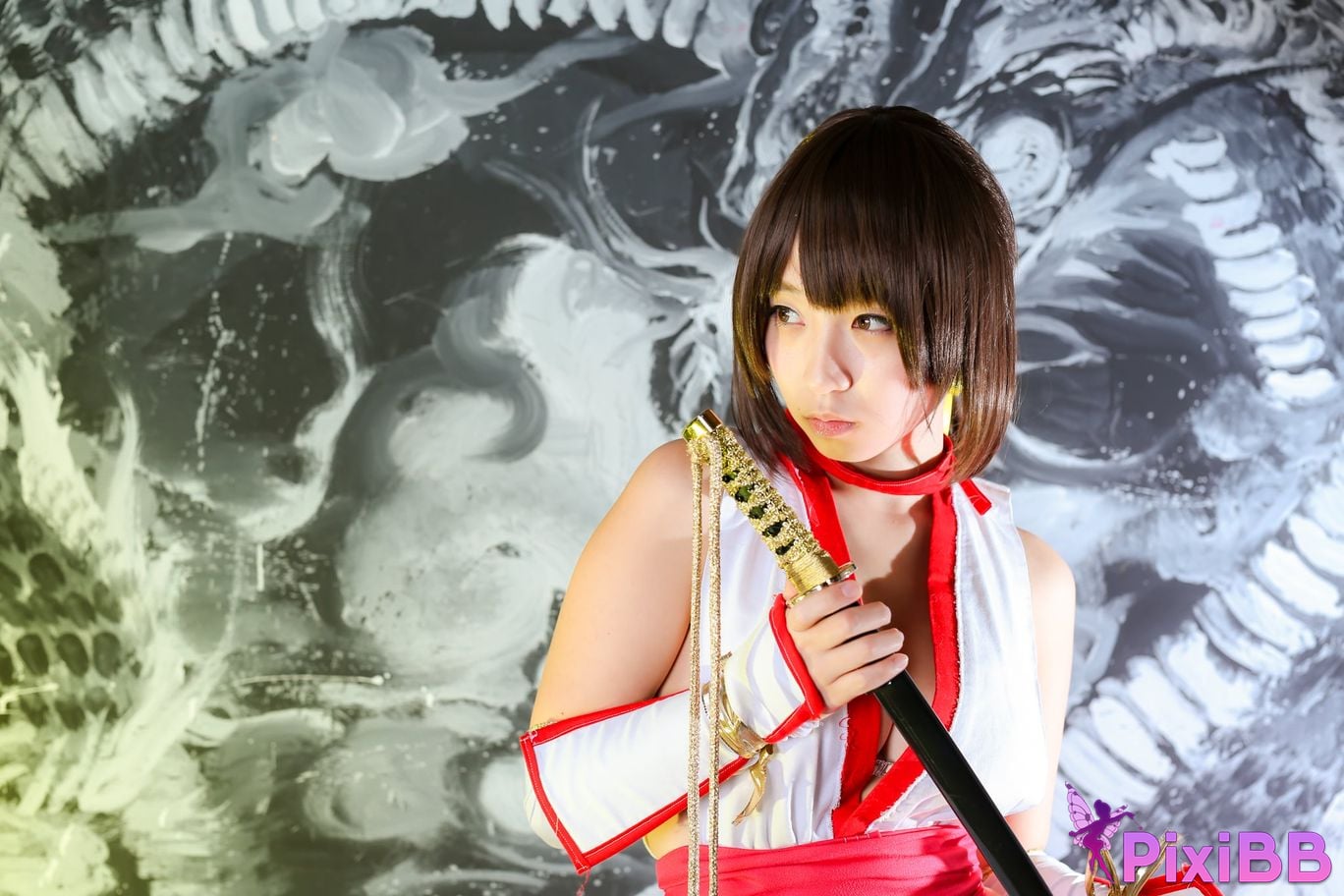 Japanese Idol Moe Iori Kasumi stomach character too degree PixiBB.COM 344