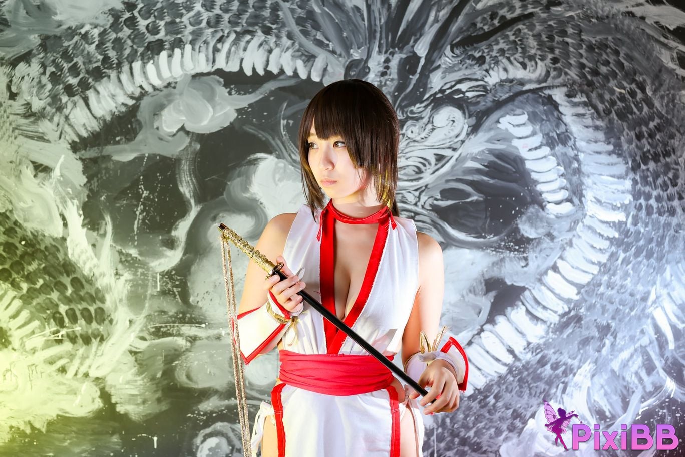 Japanese Idol Moe Iori Kasumi stomach character too degree PixiBB.COM 345