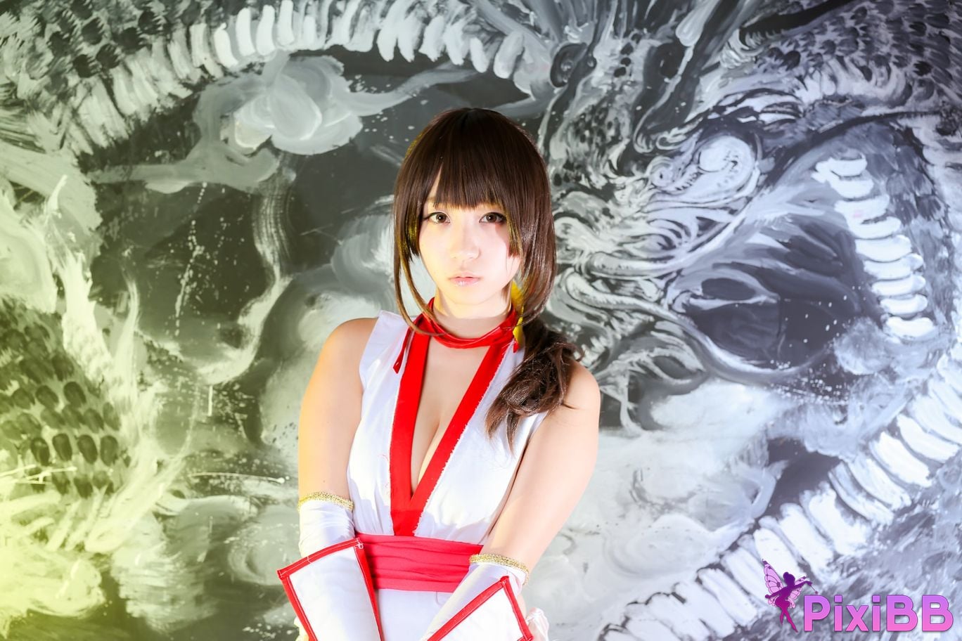 Japanese Idol Moe Iori Kasumi stomach character too degree PixiBB.COM 354