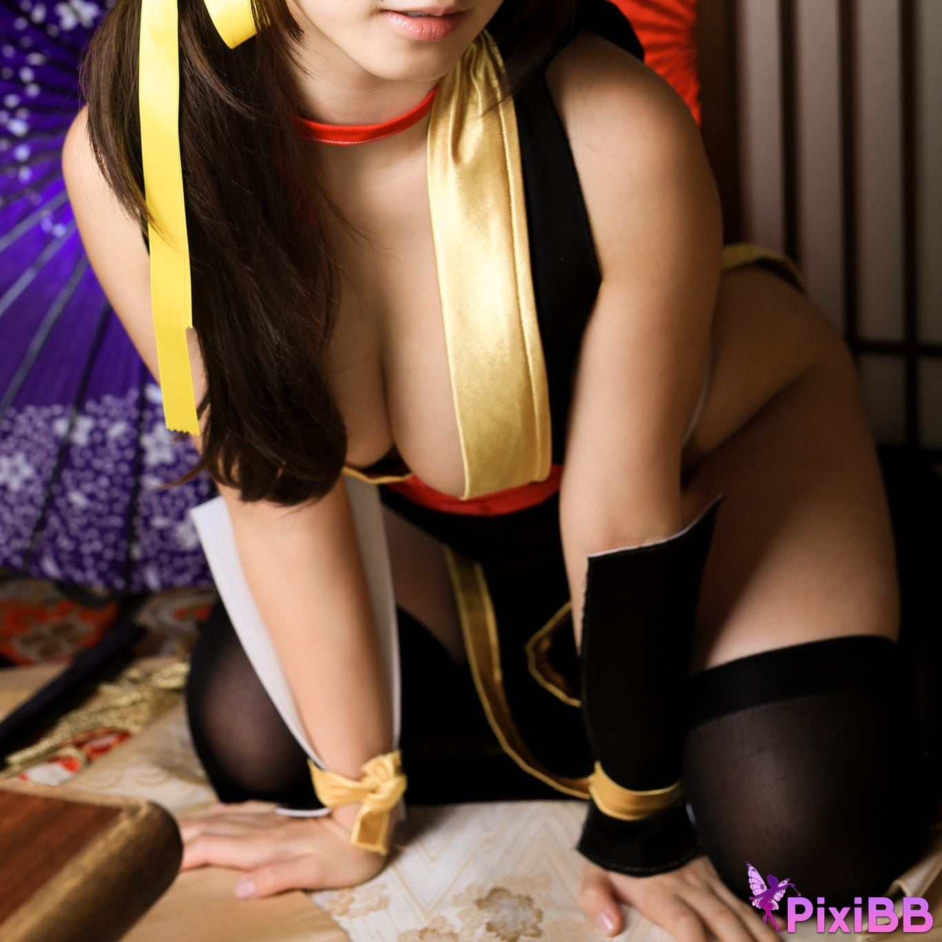 Japanese Idol Moe Iori Kasumi stomach character too degree PixiBB.COM 379