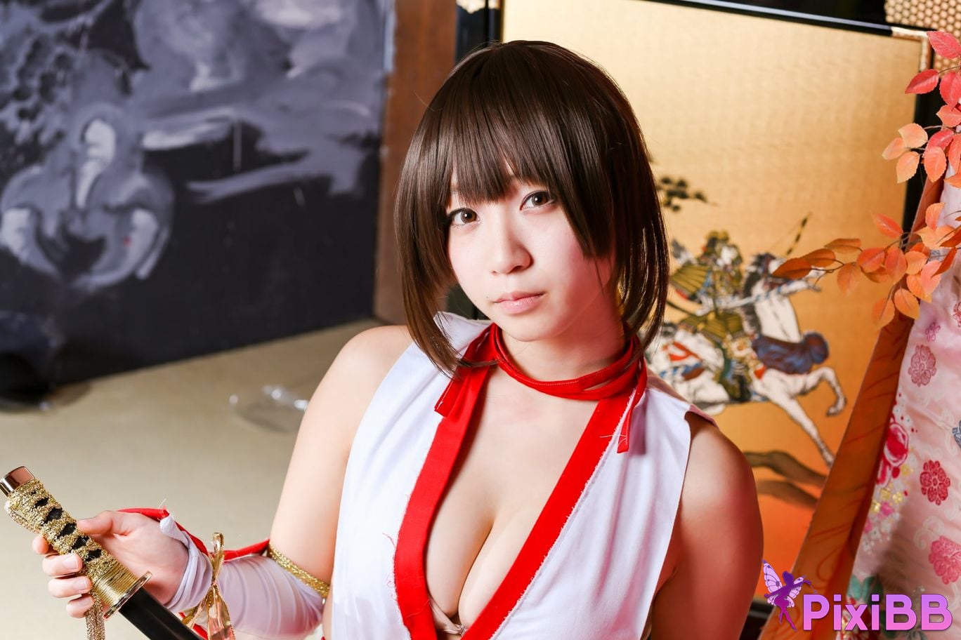 Japanese Idol Moe Iori Kasumi stomach character too degree PixiBB.COM 384