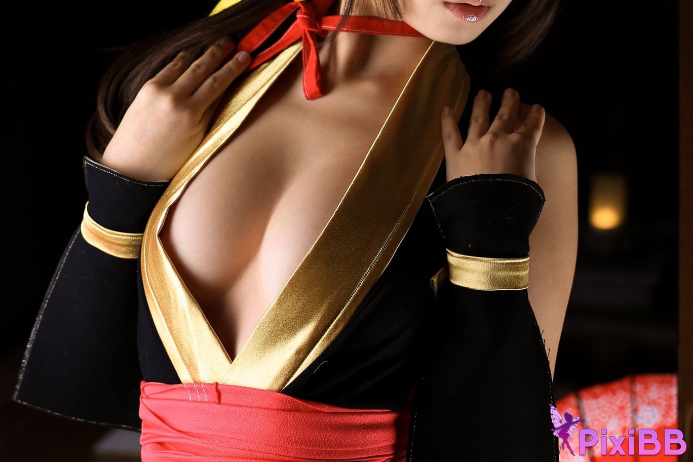 Japanese Idol Moe Iori Kasumi stomach character too degree PixiBB.COM 450