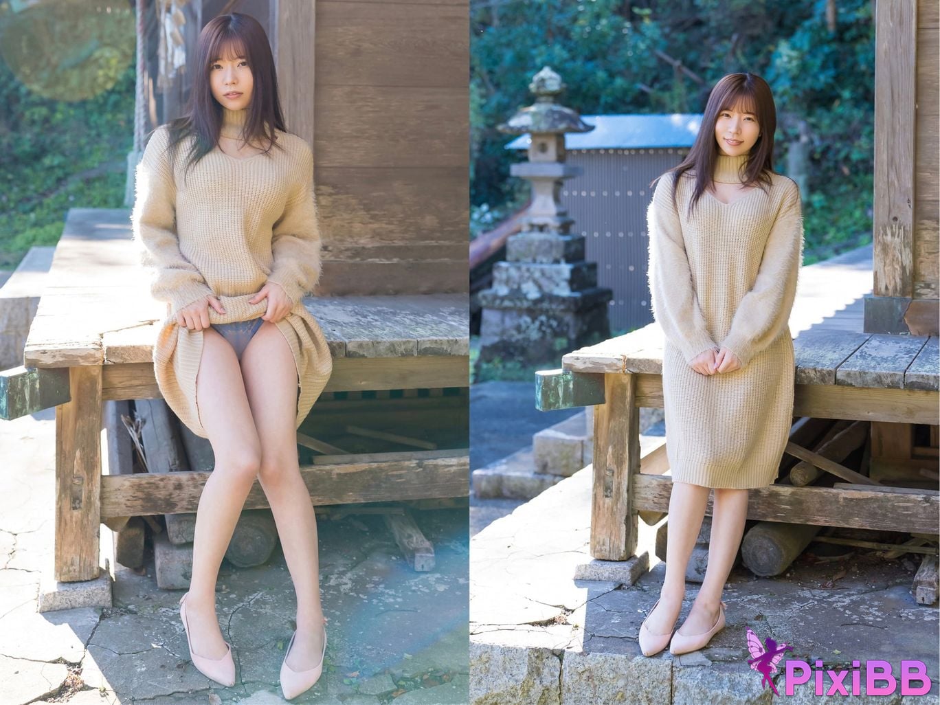 Japanese Idol Miyako Nanjo If you turn around... With illuminated by the spring light PixiBB.COM 007