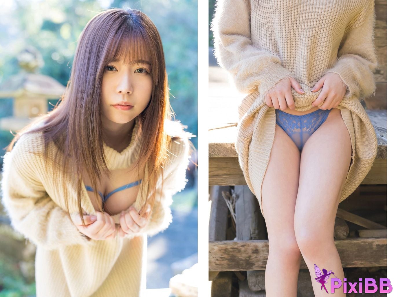 Japanese Idol Miyako Nanjo If you turn around... With illuminated by the spring light PixiBB.COM 008